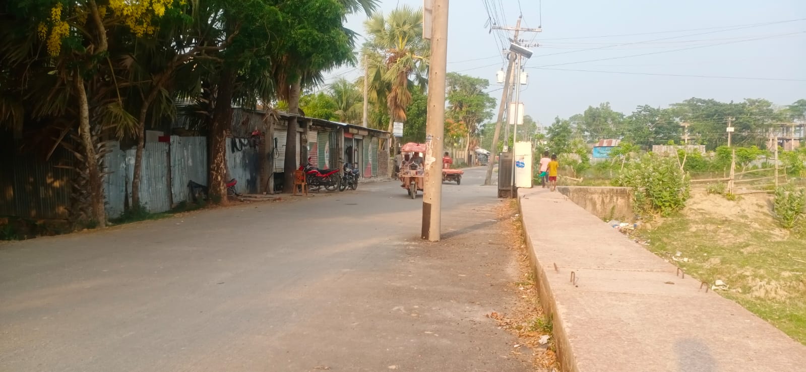 পল্লী বিদ্যুতের অপরিকল্পিত খুটি কুয়াকাটার গলার কাটা