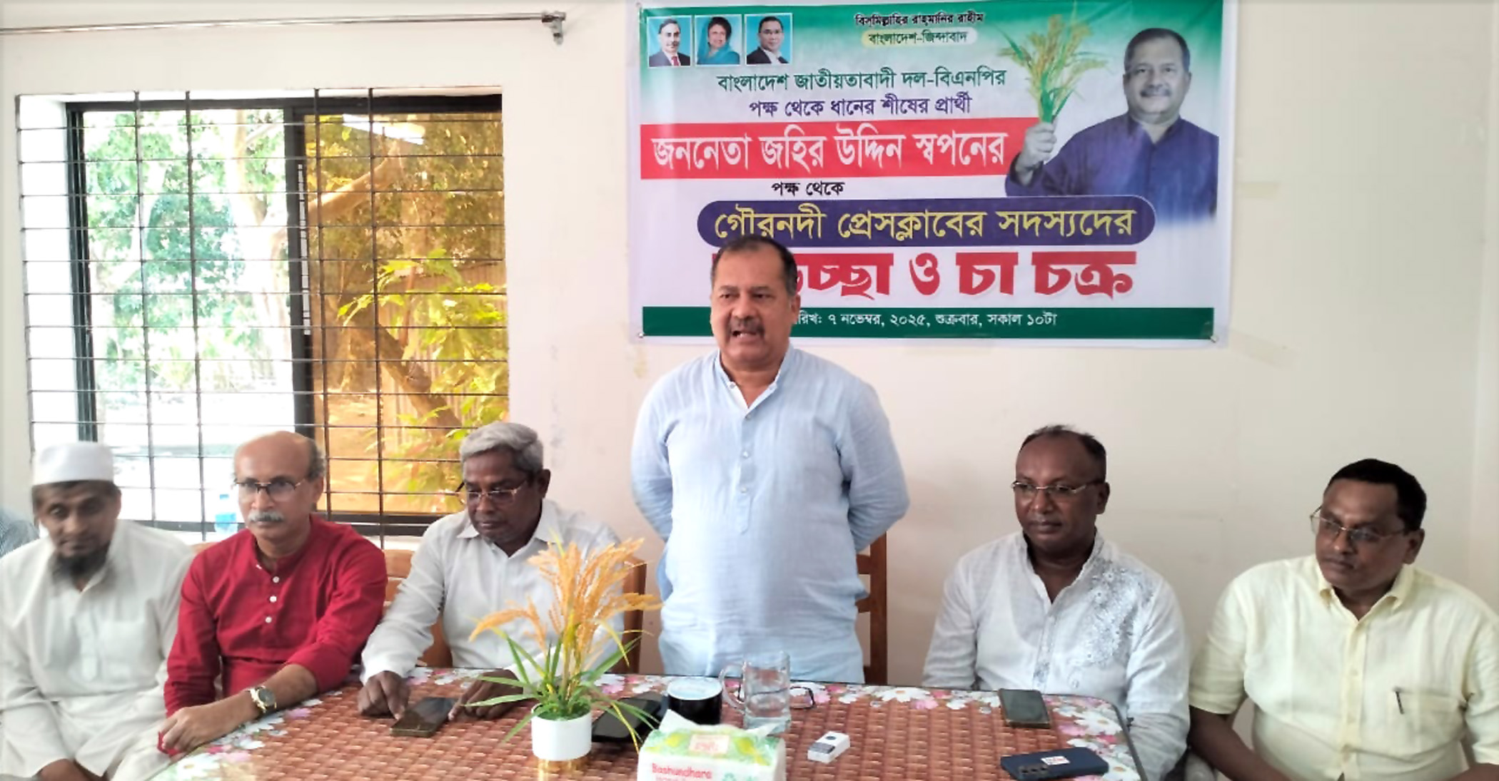 সাংবাদিকদের সাথে জহির উদ্দিন স্বপন’র শুভেচ্ছা বিনিময়