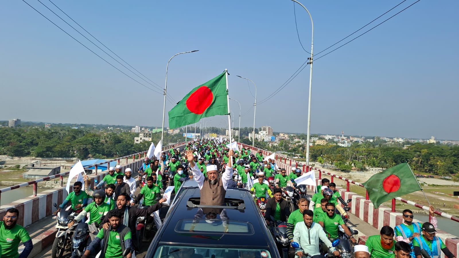 দাঁড়িপাল্লার সমর্থনে মোটরসাইকেল শোভাযাত্রা