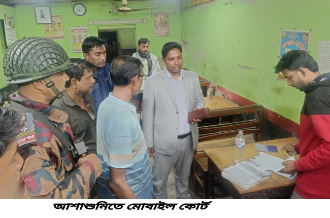 আশাশুনির বুধহাটায় ৪টি মিষ্টি দোকানে জরিমানা