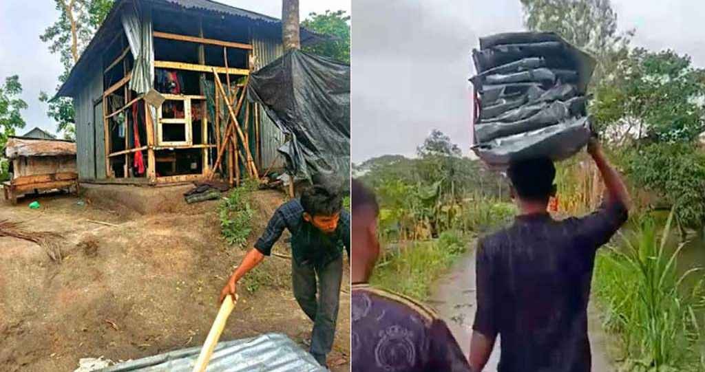 মাদকের জন্য ঘরের টিনের বেড়া খুলে নিলেন যুবক