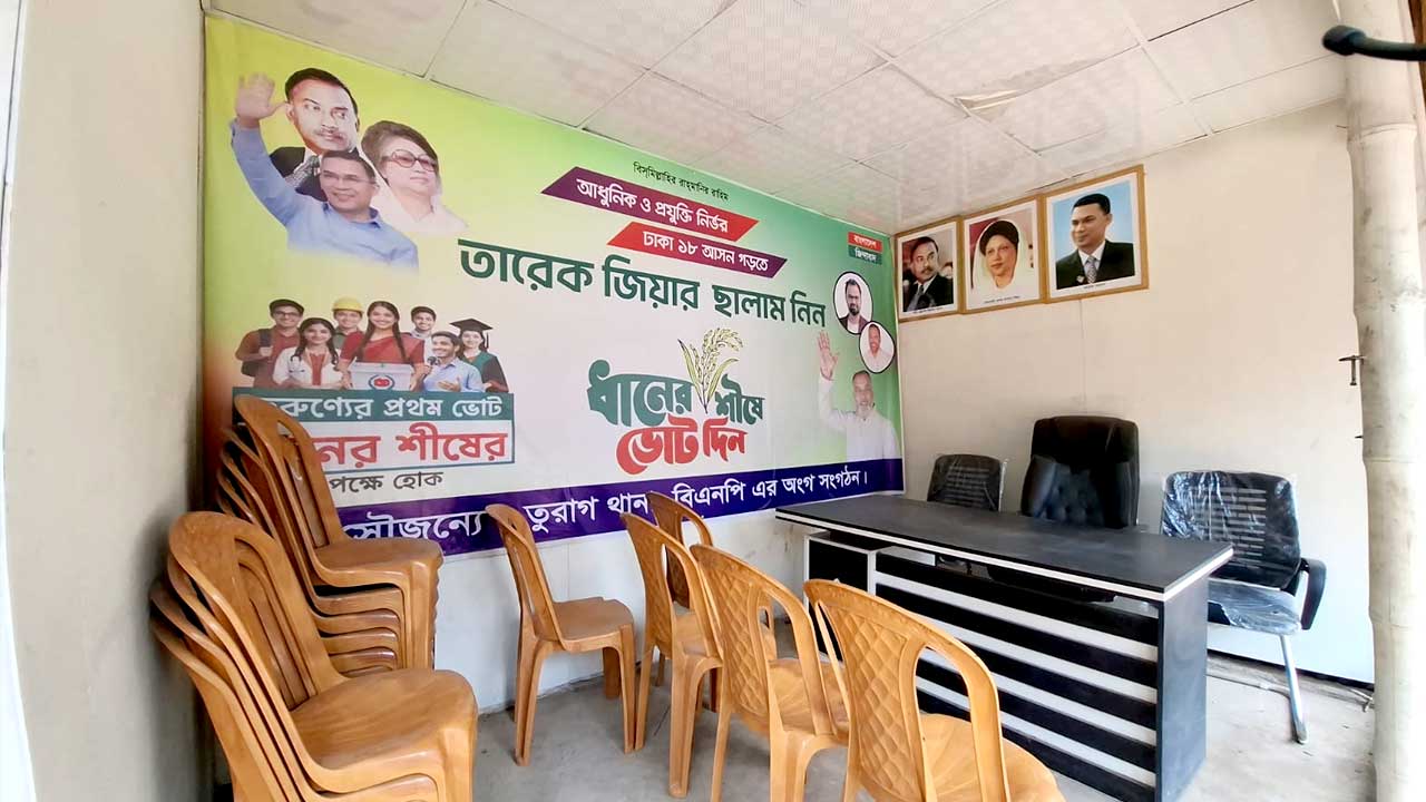 উত্তরায় প্লট-খাস জমি দখল করে বিএনপির কার্যালয়, গুড়িয়ে দিল রাজউক