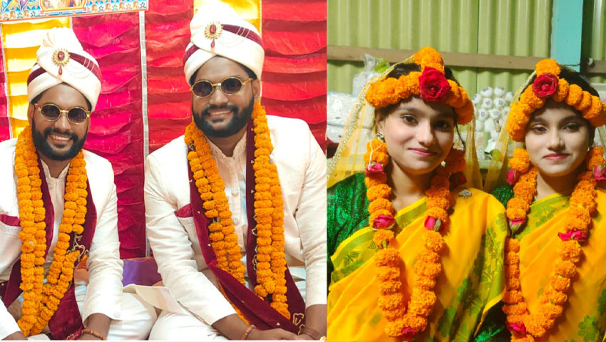 ভূঞাপুরে যমজ বোনের সঙ্গে যমজ ভাইয়ের বিয়ে